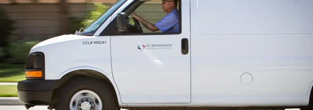 KIC Refrigeration service vehicle serving Prineville area