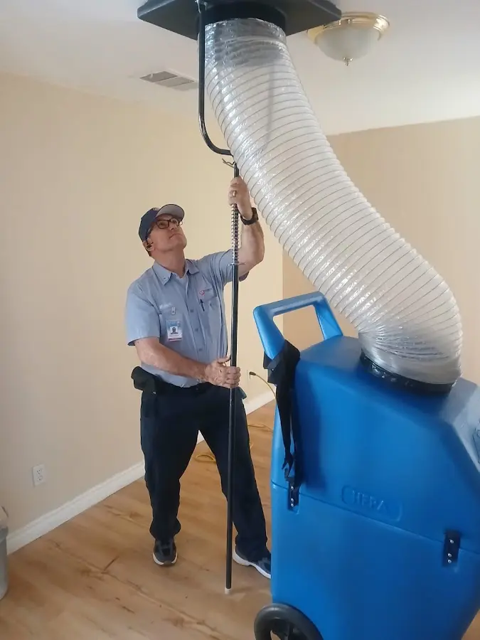 Mini Split Installation technician using HEPA equipment in Prineville